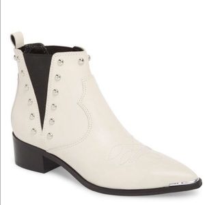 Marc Fisher white western booties